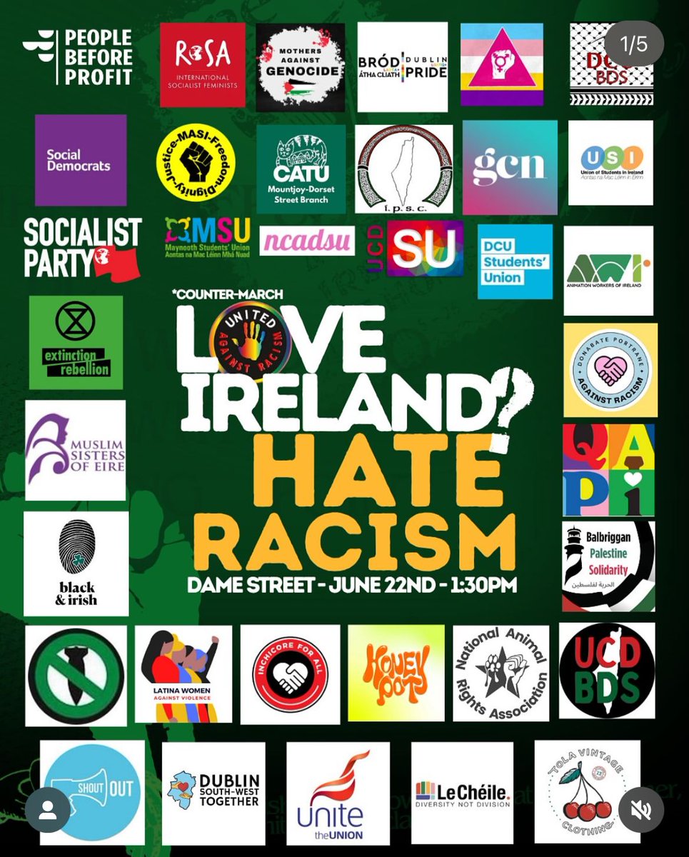 labouryouth's tweet image. Labour Youth is proud to support this counter demo. Racism has no place in our society. 

June 22nd, 1.30pm, Dame Street, Dublin.
