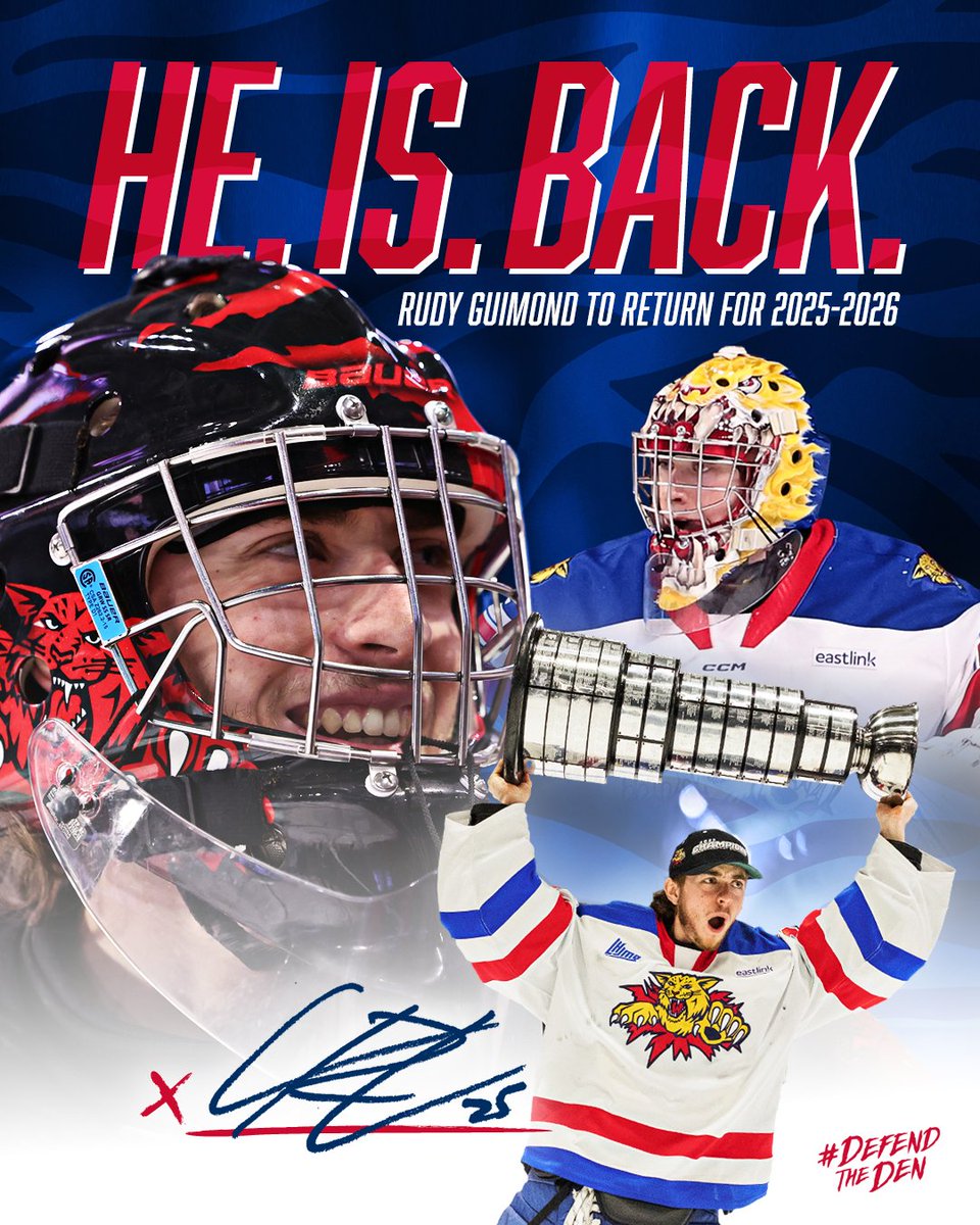 🚨 Rudy Guimond is returning! 🚨 
The Wildcats are thrilled to have Rudy back and are confident his experience and skill will anchor them for a memorable 2025–2026 season.

Read more:
📰 chl.ca/lhjmq-wildcats…

📸 <a href="/DanielStLouis/">Daniel St Louis</a>