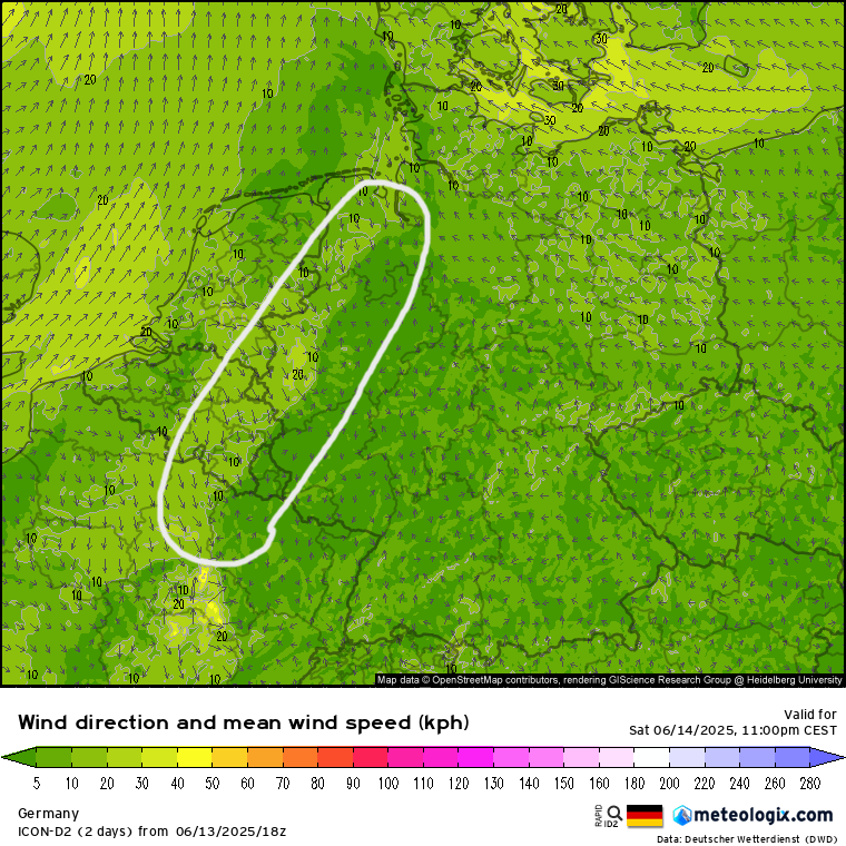 No <a href="/torkud_outlooks/">TorKUD.de Outlooks</a> forecast for Saturday as both thermos and kinematics seem unfavourable for tornadoes. Shear profiles will only become supportive for more organized, elevated convection heading into the late PM hours, with prefrontal convergence approaching from the west.