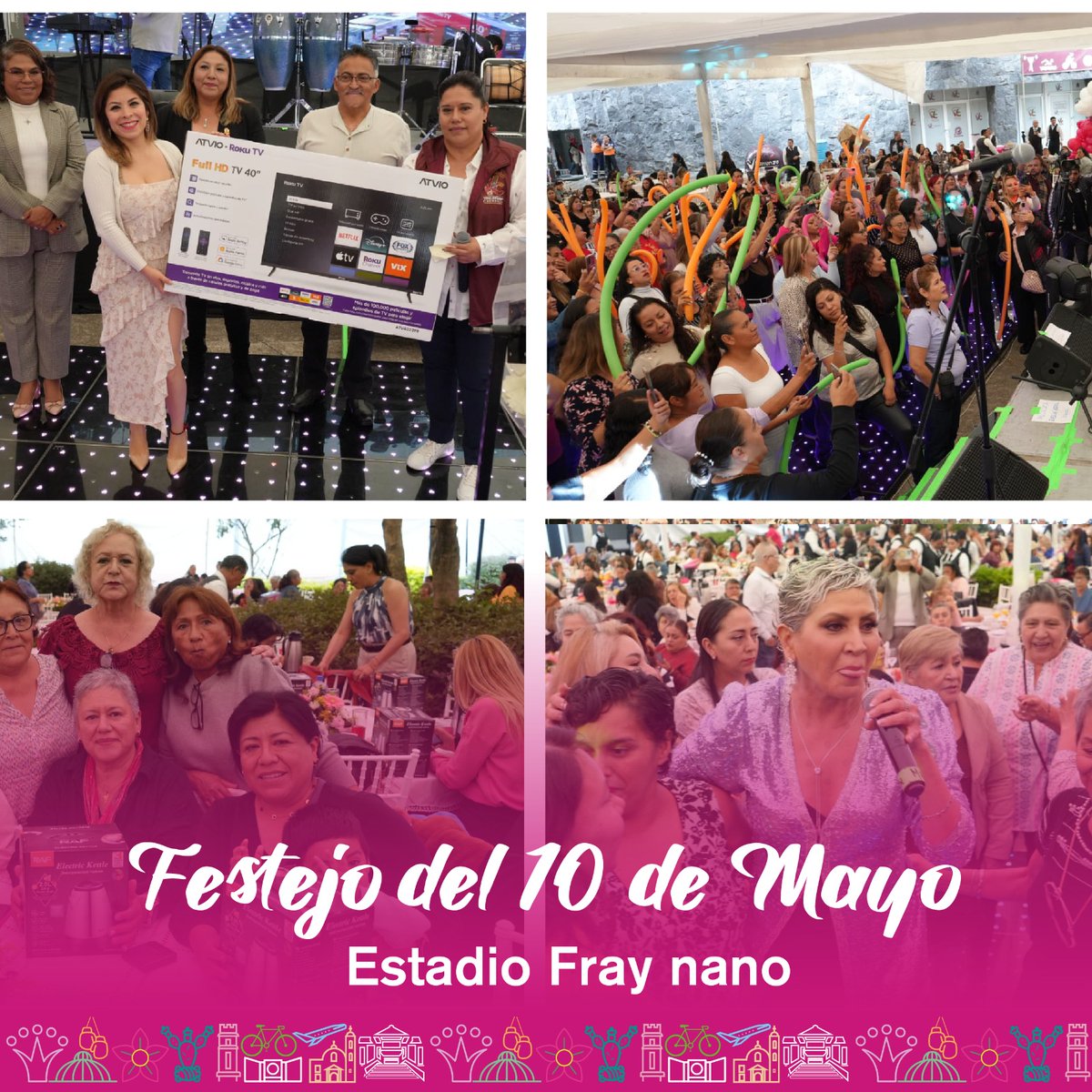 evelyn_parraA's tweet image. 💐✨ ¡Segundo día de celebración para nuestras #mamás trabajadoras! ✨💐

Esta mañana en el Estadio Fray Nano compartimos alegría, música, regalos y muchas sorpresas con las mamás de Participación Ciudadana, Desarrollo Social y Obras. 🥳🎁🎶

Gracias por su entrega, fuerza y