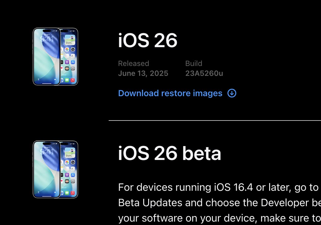 New iOS 26... released? but not beta...?