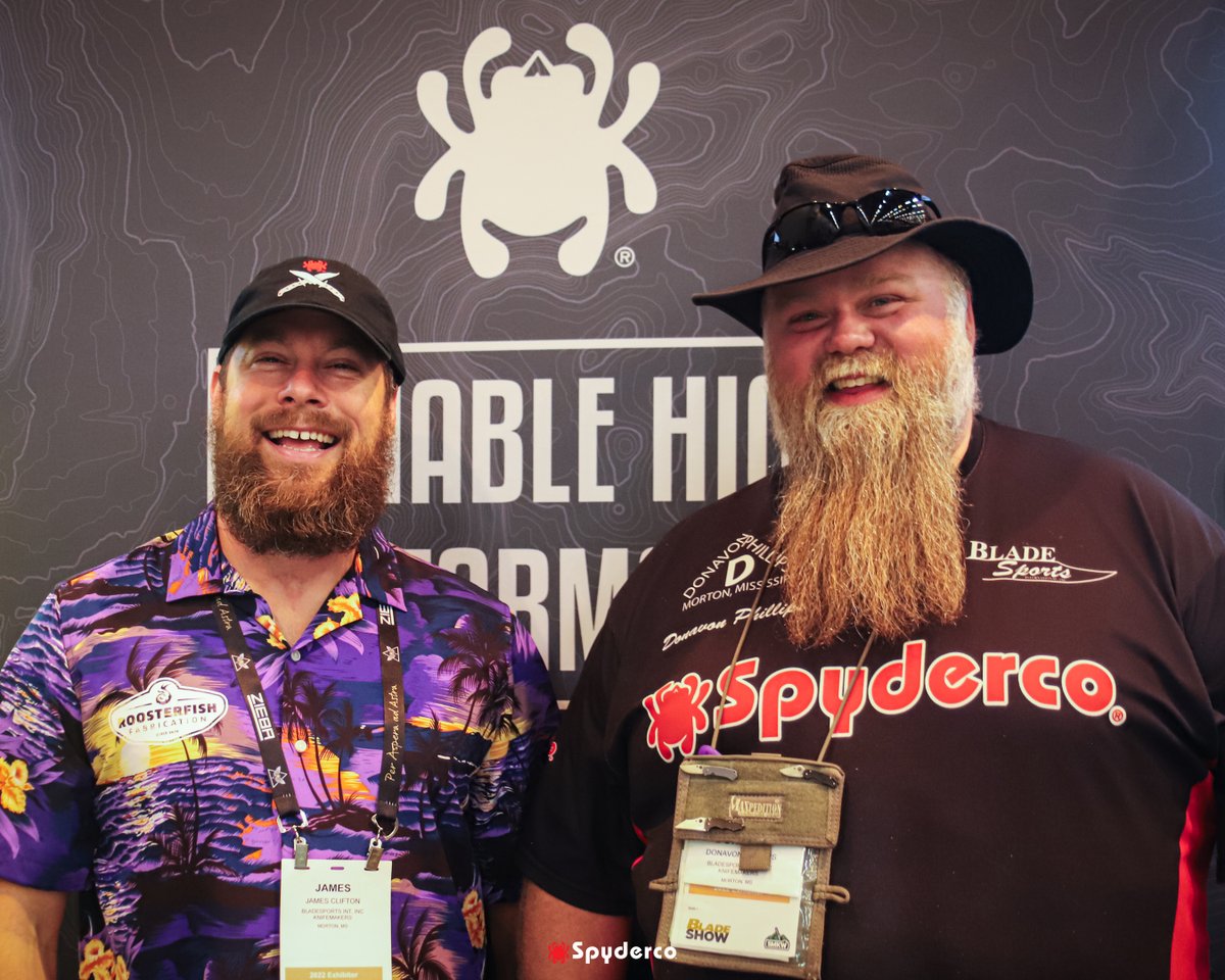 SpydercoKnives's tweet image. Blade Show 2025—what a weekend! Thank you to everyone who stopped by the Spyderco booth, connected with our crew, and helped make it an unforgettable show. A special shoutout to our BladeSports International competitors, Donavon Philips and James Clifton. 
#Bladeshow  #Spyderco
