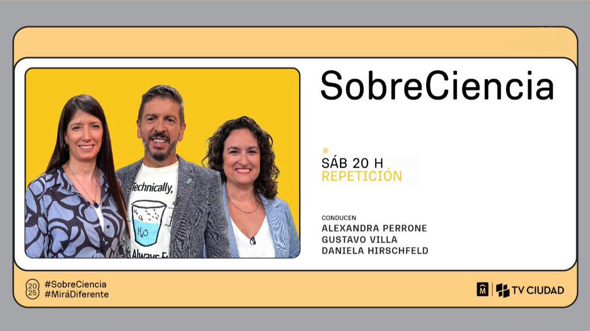 TVCIUDADuy's tweet photo. Llegó el finde. 🥳
Sábado en #TVCiudad

🐣 9h #PaseoAnimado
👟 11h #Enmovimiento
🍽️ 12h #Cocinemos
👤 17:30h #Elfactorhumano
🏢 18:30h #Complejos
🚌 19h #DeidaYvuelta
🧪 20h #Sobreciencia
🎥 21h #CorreCámara • Estreno
🎞️ 22h #TQV "Con los ojos de hoy" • Estreno
😜 23:30h #Laaldea

Seguí @TVCIUDAD 📺📷
 #MiráDiferente