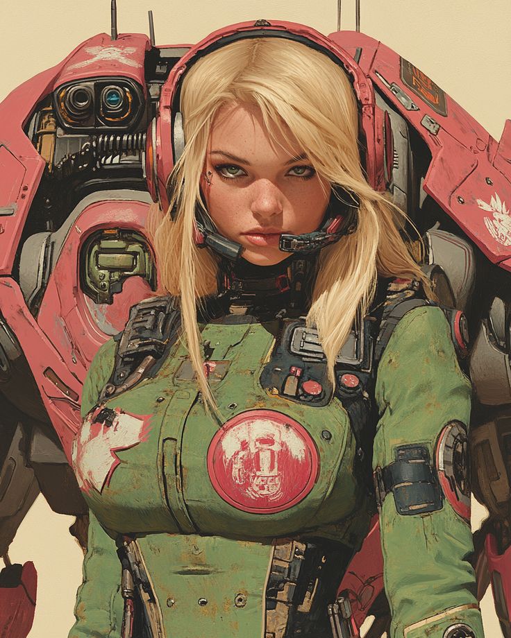 Spacers don't wanna pay their dock fees, meet Her and her mech pretty darn quick #SpaceGirl