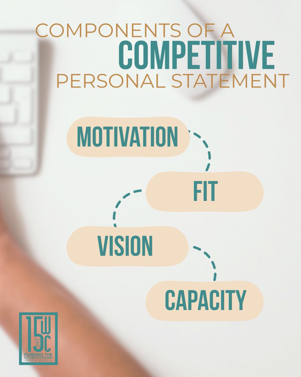 📝 Future doc tip: Your story matters. Write it like someone’s life depends on it. Read this article from the AAMC for more information on how to write a competitive personal statement! 👉students-residents.aamc.org/applying-medic… #FTFPFridays #15WC #CultureXMedicine