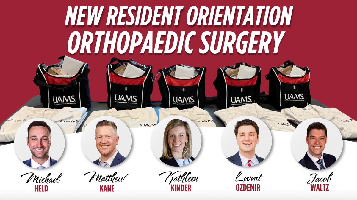 UAMS Health Orthopaedics & Sports Medicine (@uamsortho) on Twitter photo Welcoming our new Orthopaedic Surgery interns to their first orientation meeting at <a href="/uamshealth/">UAMS Health</a>! Shout out to residency coordinator Carey Smith for putting together their awesome welcome packages complete with official @uamsortho white coats! Welcoming our new Orthopaedic Surgery interns to their first orientation meeting at <a href="/uamshealth/">UAMS Health</a>! Shout out to residency coordinator Carey Smith for putting together their awesome welcome packages complete with official @uamsortho white coats!