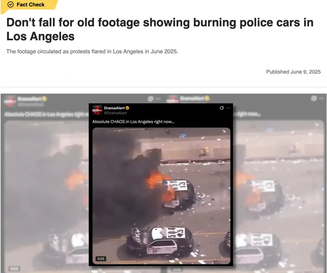 Governor Newsom Press Office (@govpressoffice) on Twitter photo Here’s the official <a href="/DODResponse/">DOD Rapid Response</a> account using false video (debunked by <a href="/snopes/">snopes.com</a>) to spread fear …
See other debunked images here: x.com/GovPressOffice… Here’s the official <a href="/DODResponse/">DOD Rapid Response</a> account using false video (debunked by <a href="/snopes/">snopes.com</a>) to spread fear …
See other debunked images here: x.com/GovPressOffice…