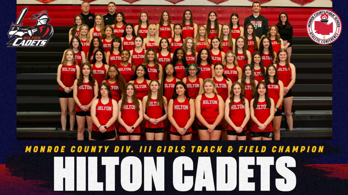 MCPSAC (@mcpsac) on Twitter photo Congratulations to HILTON, our Monroe County Division III girls track & field champion! To see All-County team individual selections and more: bit.ly/MCPSAC_Spring
<a href="/HiltonCadets/">Hilton Athletics</a> Congratulations to HILTON, our Monroe County Division III girls track & field champion! To see All-County team individual selections and more: bit.ly/MCPSAC_Spring
<a href="/HiltonCadets/">Hilton Athletics</a>