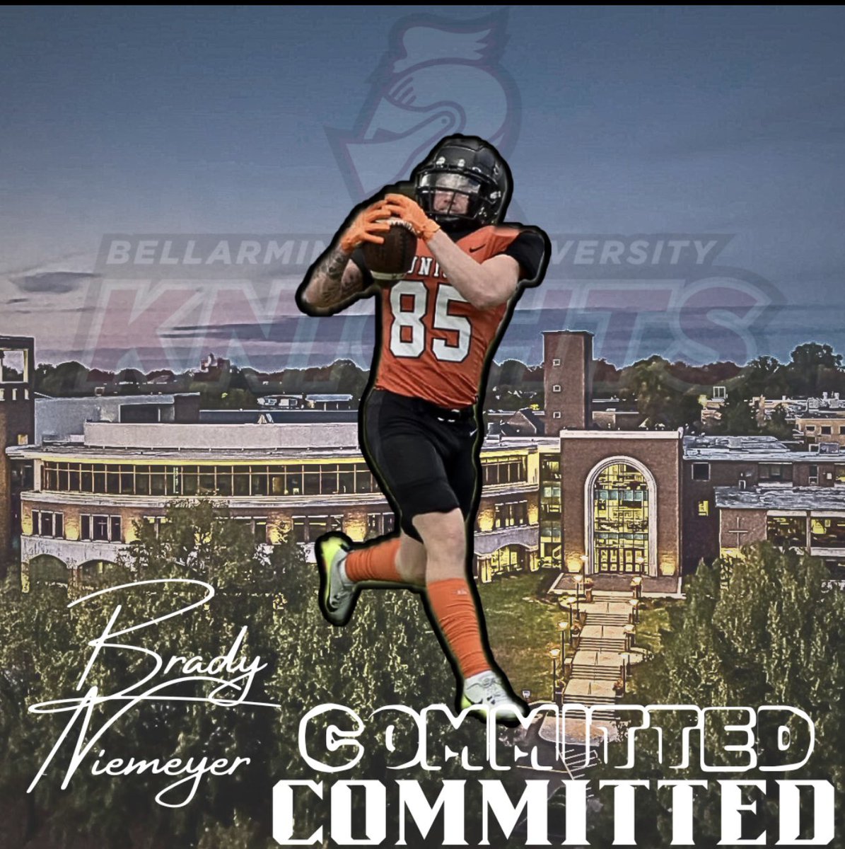 I am beyond blessed and grateful to announce my commitment to Bellarmine University! Let’s work! ⚔️ #AGTG #SwordsUpBU #BellarmineU