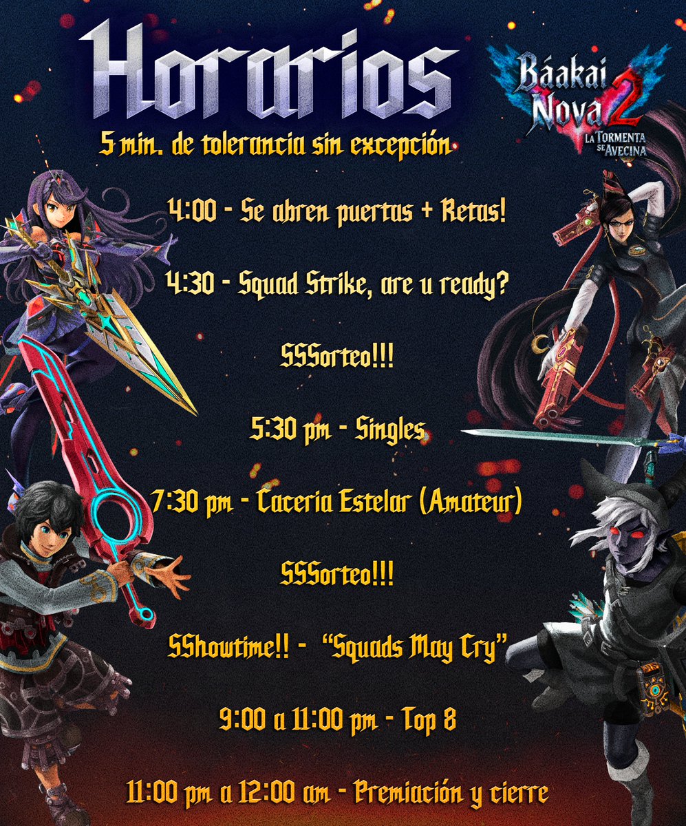BÁAKAI ★ ɴ ᴏ ᴠ ᴀ (@baakai_nova) on Twitter photo 「 ✦ 𝗦𝗛𝗢𝗪𝗠𝗔𝗧𝗖𝗛 𝗬 𝗛𝗢𝗥𝗔𝗥𝗜𝗢𝗦 ✦ 」
★Dinámica especial y horarios para mañana, los esperamos.
📲 start.gg/BKN2
🎨 <a href="/power_puffx/">𝗣♡𝘄𝗲𝗿𝗽𝘂𝗳𝗳 ➡️ Factor 12</a> 「 ✦ 𝗦𝗛𝗢𝗪𝗠𝗔𝗧𝗖𝗛 𝗬 𝗛𝗢𝗥𝗔𝗥𝗜𝗢𝗦 ✦ 」
★Dinámica especial y horarios para mañana, los esperamos.
📲 start.gg/BKN2
🎨 <a href="/power_puffx/">𝗣♡𝘄𝗲𝗿𝗽𝘂𝗳𝗳 ➡️ Factor 12</a>
