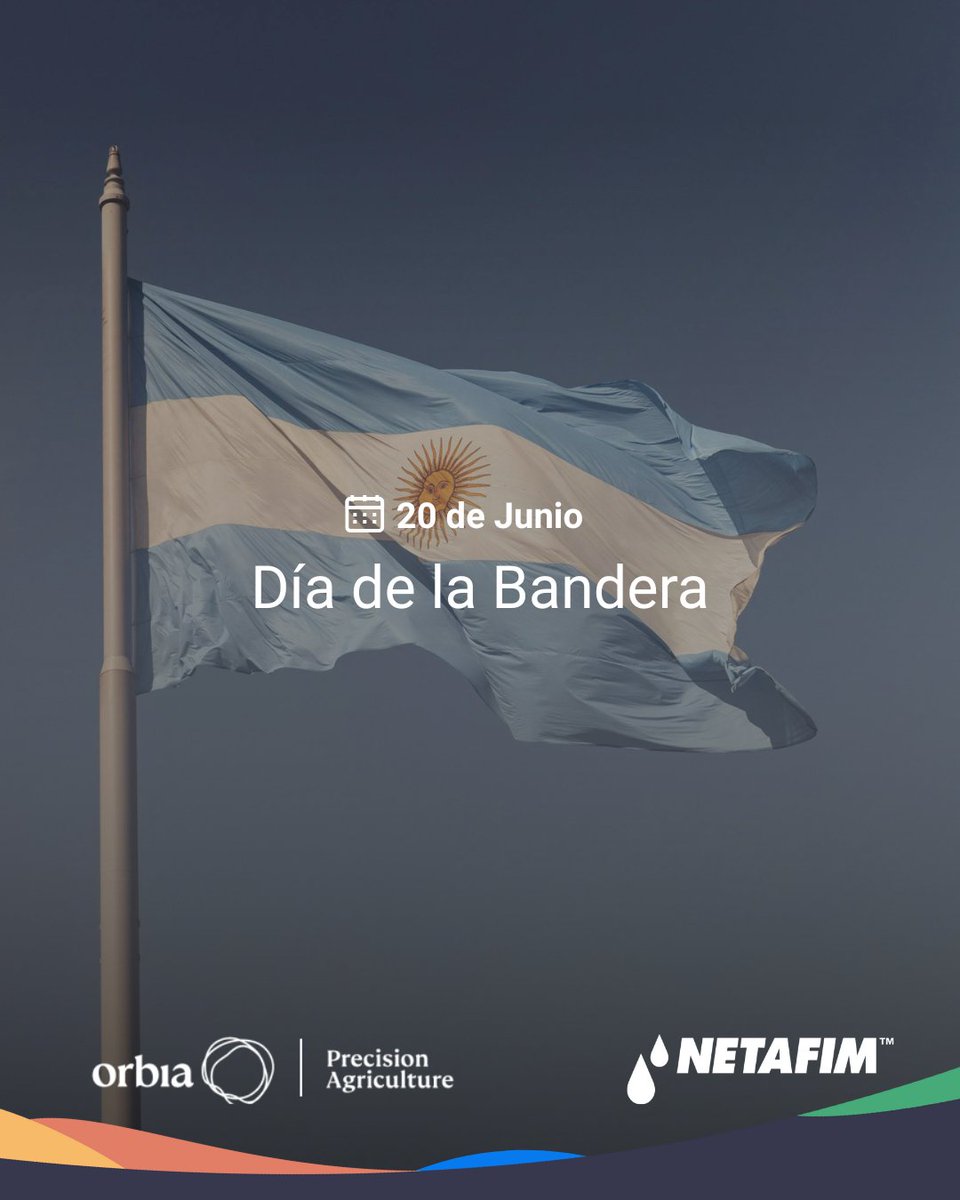 🇦🇷 20 de junio – Día de la Bandera Argentina

La bandera está en cada lote donde se decide producir más con menos.

En Netafim acompañamos ese trabajo con tecnología y soluciones de riego.

Nuestro compromiso: producir con eficiencia y cuidar los recursos.

#DíaDeLaBandera