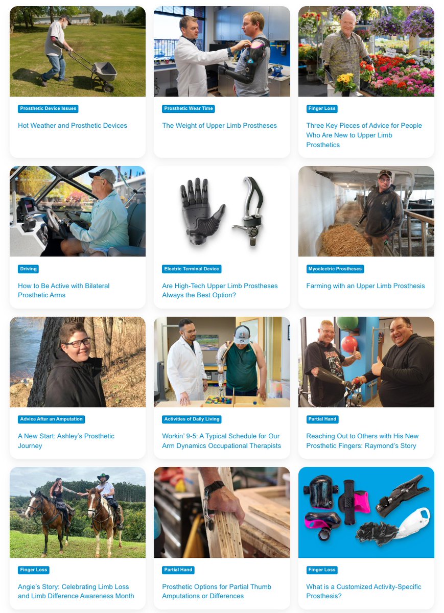 Did you know we have over 250 blog articles on our site?! We have tons of information for everyone with an upper limb difference. Check it out!
armdynamics.com/upper-limb-lib…