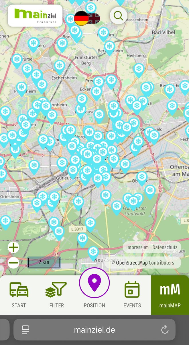 Heute wird so ein Tag … an dem mensch im #Verkehr|sportal Mainziel auch herausfinden kann, wo in #Frankfurt es kühle Orte gibt.