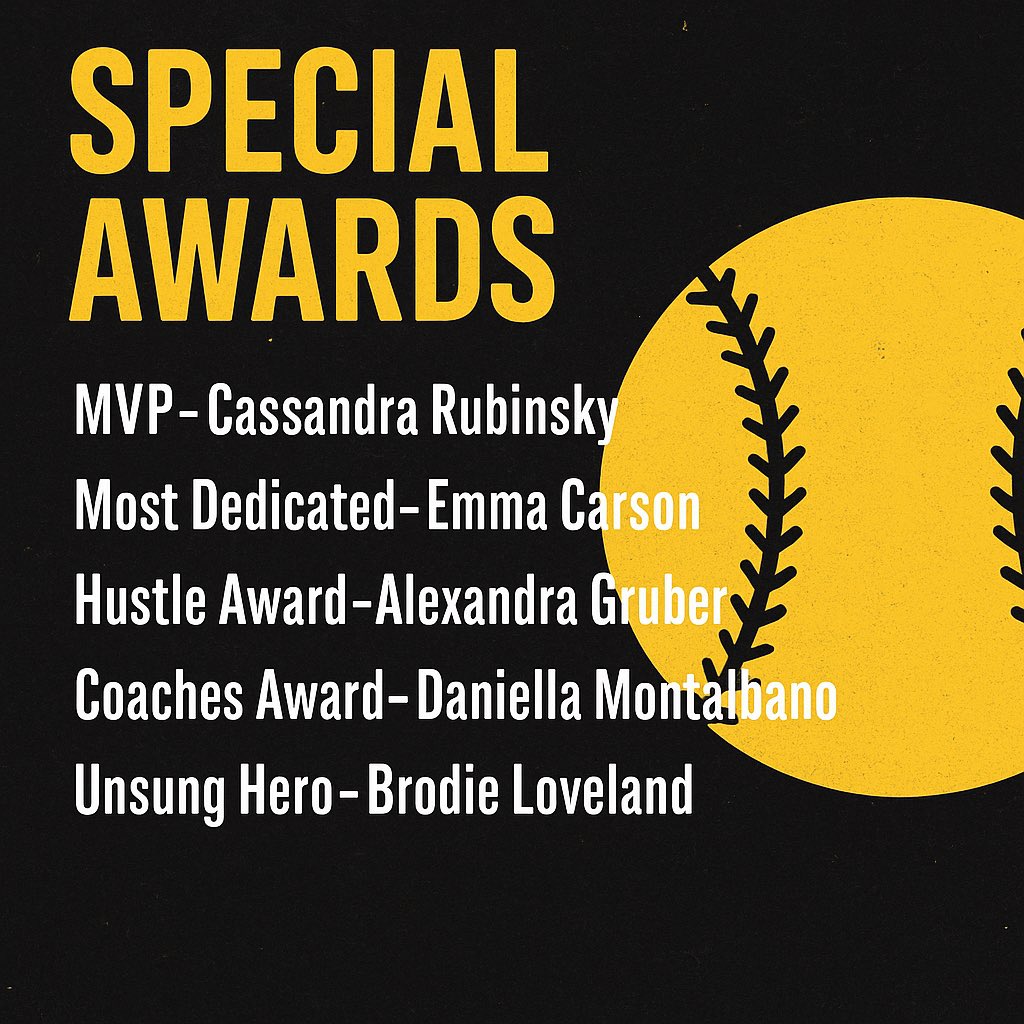 🏆 Highlanders Softball 2025 Awards &amp; Honors 🏆

We’re proud to recognize the incredible achievements and dedication of our players this season💛🖤

Congratulations to all! You’ve represented West Milford with heart, hustle, and Highlander pride. 💪🥎 #TeamFirst #HighlanderPride
