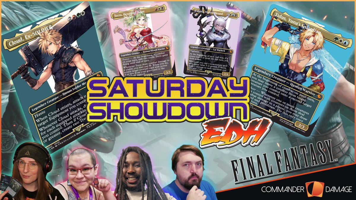 Miabyte 🎙Now posting on miabyte.bsky.social (@miabyte) on Twitter photo Planeswalkers & Warriors of Light unite! It's the Final Fantasy Saturday Showdown!
Join Mia and guests <a href="/BobbieChristxne/">⚘Bobbie-Christine Brewer ⚘</a>, <a href="/Brozime/">Brozime</a> & <a href="/Reversalwizrd/">Reversal wizrd</a> as they go head to head with the new FF precons!
Tomorrow, Saturday at 6pm UK / 1pm EST / 10am PST
>> twitch.tv/miabyte << Planeswalkers & Warriors of Light unite! It's the Final Fantasy Saturday Showdown!
Join Mia and guests <a href="/BobbieChristxne/">⚘Bobbie-Christine Brewer ⚘</a>, <a href="/Brozime/">Brozime</a> & <a href="/Reversalwizrd/">Reversal wizrd</a> as they go head to head with the new FF precons!
Tomorrow, Saturday at 6pm UK / 1pm EST / 10am PST
>> twitch.tv/miabyte <<