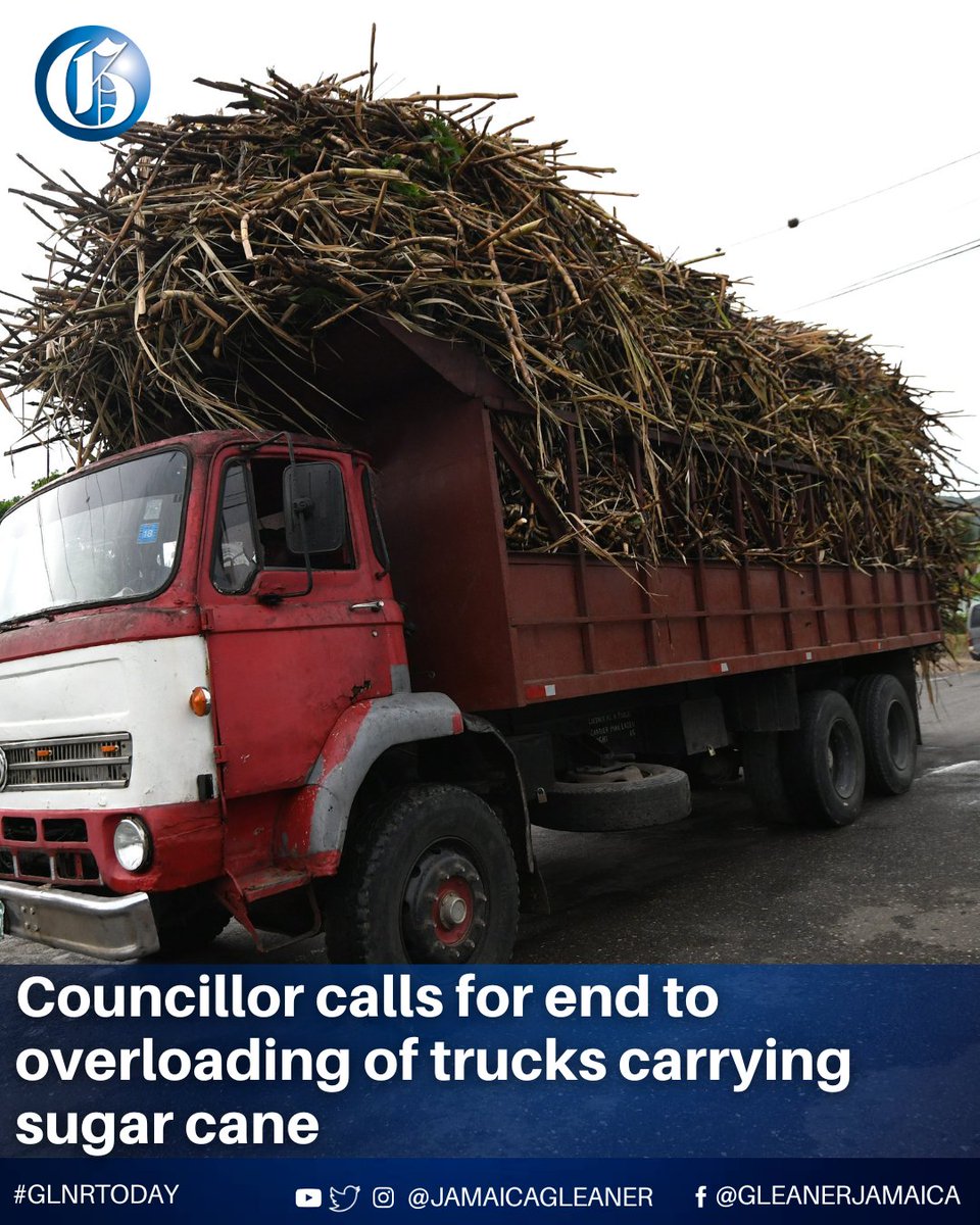 JamaicaGleaner's tweet image. A call has come from councillor for the Treadways division in St Catherine, Sydney Rose, for the operators of trucks which transport sugar cane along public roads to stop overloading the units following a crash on Thursday.

Read more: jamaica-gleaner.com/article/news/2… #GLNRToday