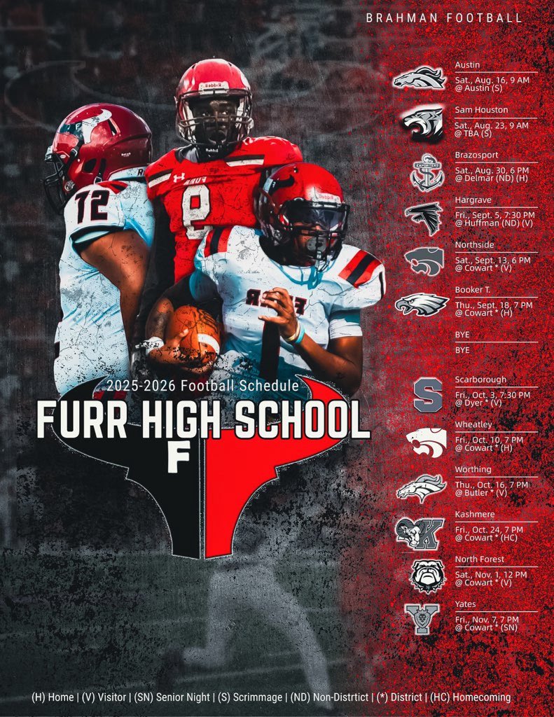 2025-2026 Official Football Schedule #FearTheBull  #TheStandard  - “The Little things are the Big things “ - <a href="/Coach_QuestHuff/">Marqueston “Quest” Huff</a>