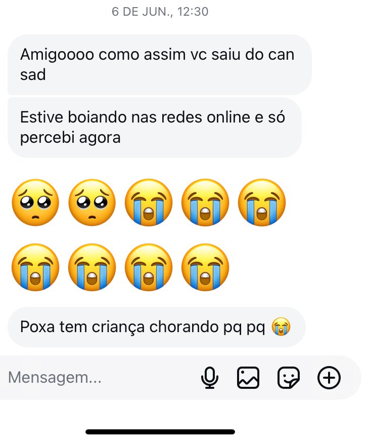 Tomar um /kick da minha banda foi uma das coisas mais dolorosas que rolou 

Mas saber que tem gente que se importa com isso me deixa um pouco mais vivo quanto a tudo isso