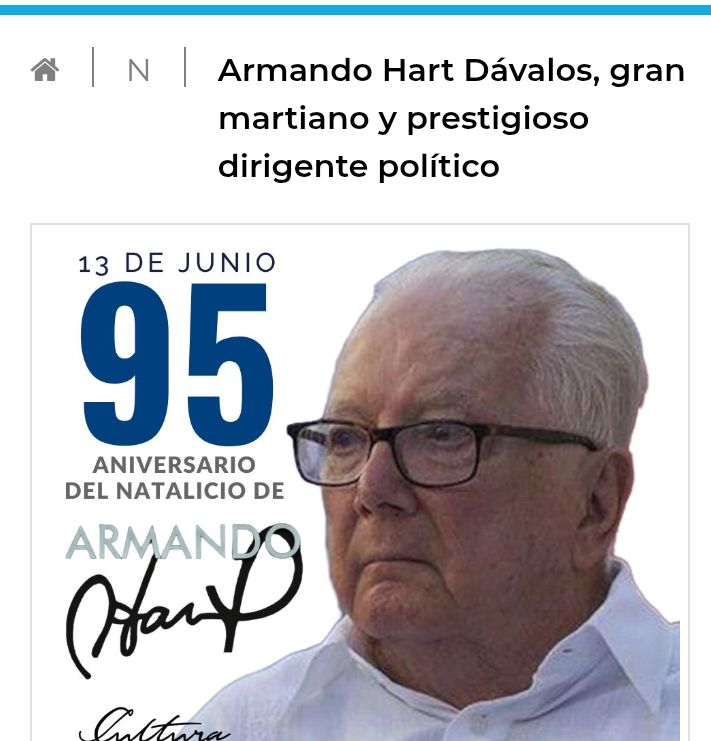 Yamilet Herrera (@yamilet50088609) on Twitter photo #CubaViveEnSuHistoria Hart Dávalos, imprescindible y martiano, dejó un legado Revolucionario que sigue guiando a la educación cubana. Su pensamiento y amor patrio son inspiración.<a href="/CubaMined/">MINED</a> #CubaViveEnSuHistoria Hart Dávalos, imprescindible y martiano, dejó un legado Revolucionario que sigue guiando a la educación cubana. Su pensamiento y amor patrio son inspiración.<a href="/CubaMined/">MINED</a>