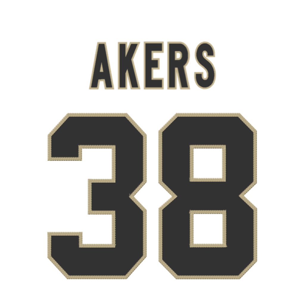 New Orleans Saints RB Cam Akers (<a href="/thereal_cam3/">Cam akers</a>) is wearing number 38. Last assigned to Millard Bradford. #Saints