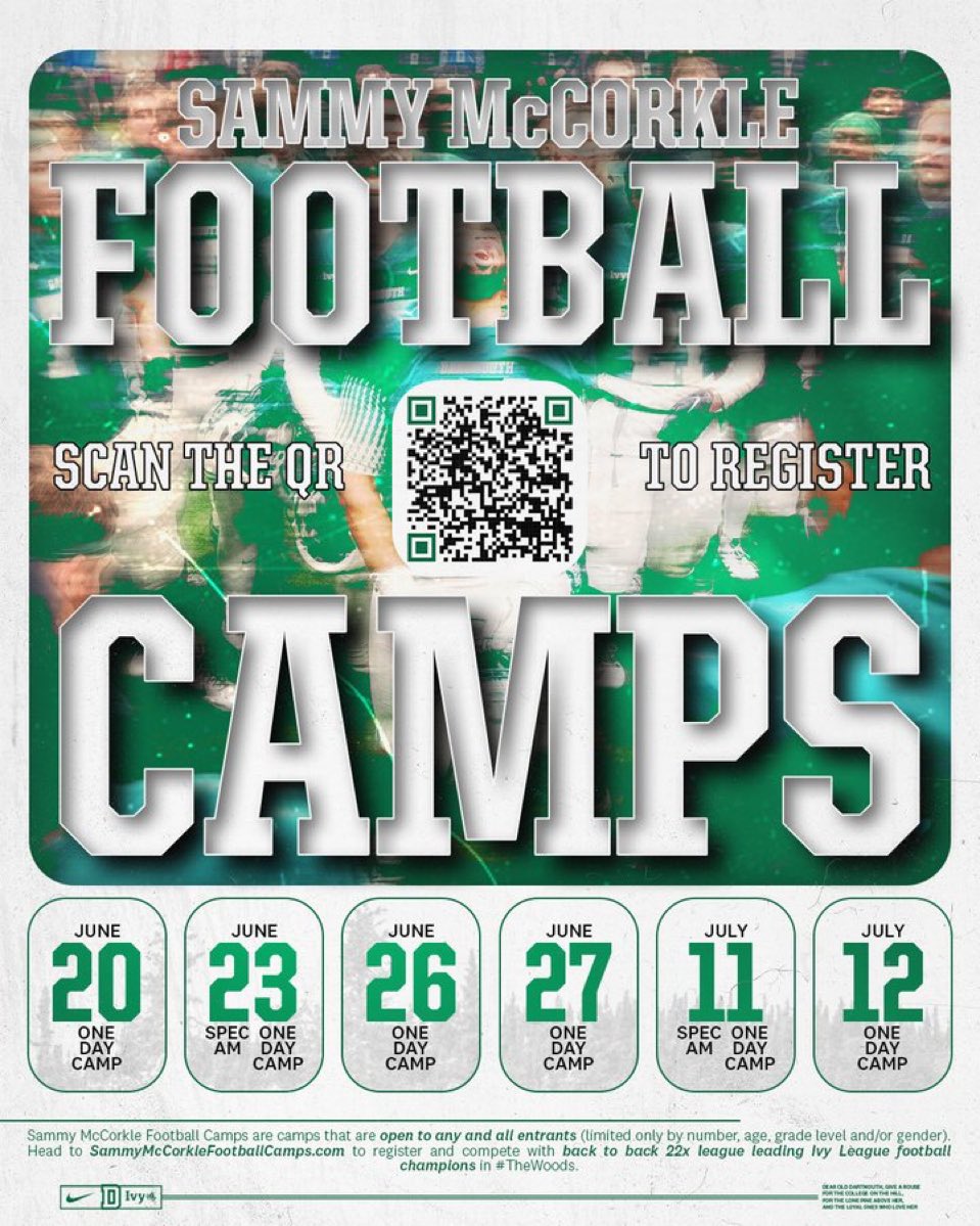 Andrew Chromy (@ajchromy) on Twitter photo Excited to be out at Dartmouth on 6/27. <a href="/Coach_McCorkle/">Sammy McCorkle</a> <a href="/headdogpound/">Duane Brooks</a> <a href="/coachirishodea/">Danny O'Dea</a> <a href="/DartmouthFTBL/">Dartmouth Football</a> #GoBigGreen #TheWoods Excited to be out at Dartmouth on 6/27. <a href="/Coach_McCorkle/">Sammy McCorkle</a> <a href="/headdogpound/">Duane Brooks</a> <a href="/coachirishodea/">Danny O'Dea</a> <a href="/DartmouthFTBL/">Dartmouth Football</a> #GoBigGreen #TheWoods