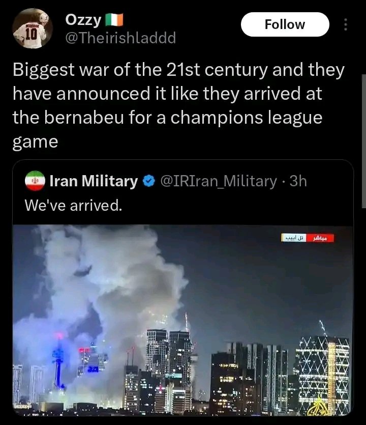 Iran is straight up aura farming 😂😂😂😂🙌🏿🙌🏿