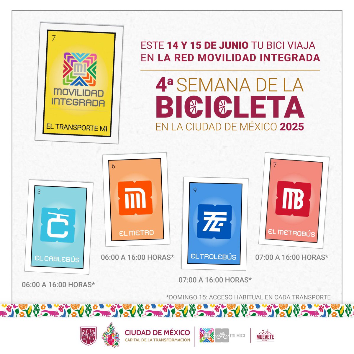 📢 ¡Comunidad ciclista, tenemos una noticia IMPORTANTE!📢
Les esperamos en la #SemanaDeLaBici 🤩🚲