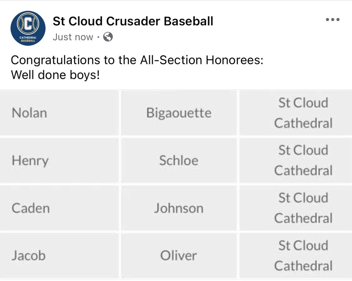 Cathedral Baseball (@chs_crusaderbb) on Twitter photo 