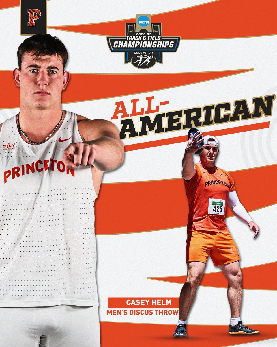 𝐒𝐄𝐂𝐎𝐍𝐃 𝐓𝐄𝐀𝐌 𝐀𝐋𝐋-𝐀𝐌𝐄𝐑𝐈𝐂𝐀𝐍🇺🇸⭐️

Casey Helm throws 57.79m in men’s discus to take 1️⃣3️⃣th at the 2025 NCAA Championships to become a Second Team All-American! 💫

#GoTigers