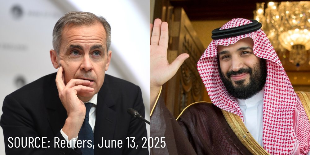 #BREAKING: Saudi Crown Prince Mohammed bin Salman has DECLINED Mark Carney's offer to come to Canada for the G7 summit.