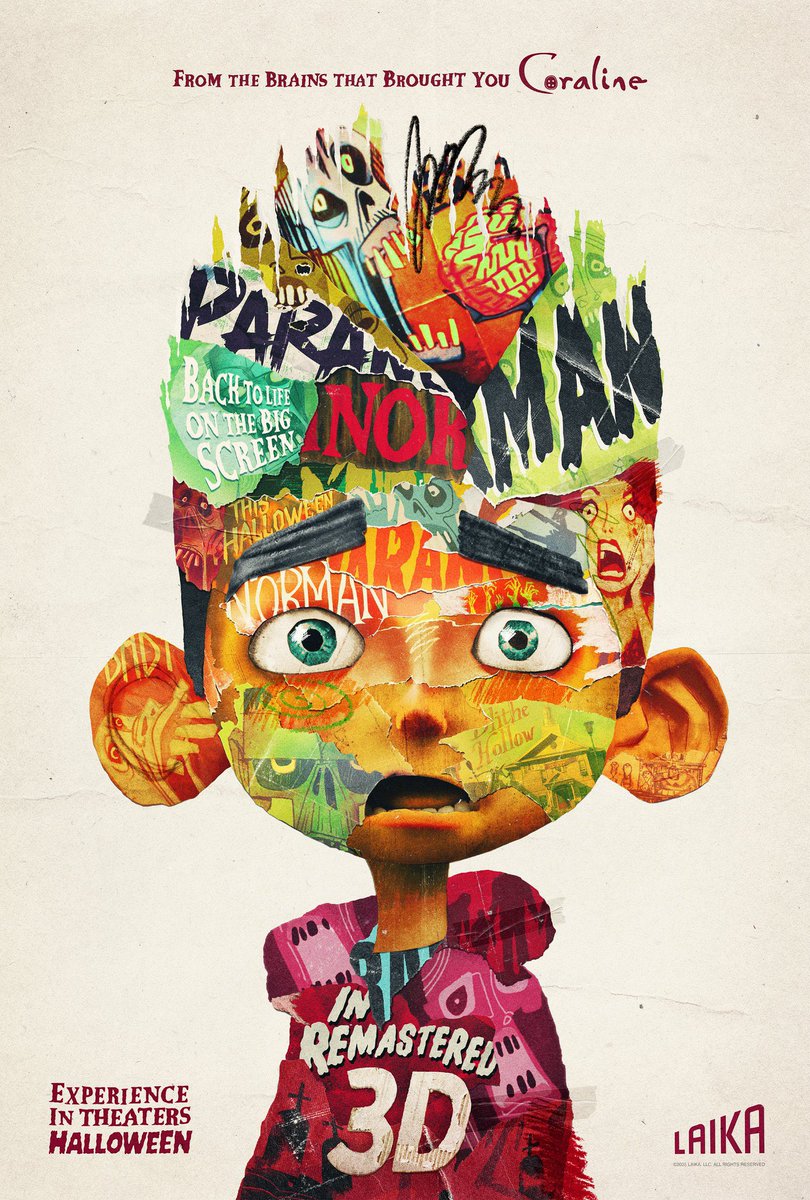 DiscussingFilm's tweet image. First poster for the ‘PARANORMAN’ 3D remastered re-release.

Will include a CG animated sequel short film.

In theaters this October.