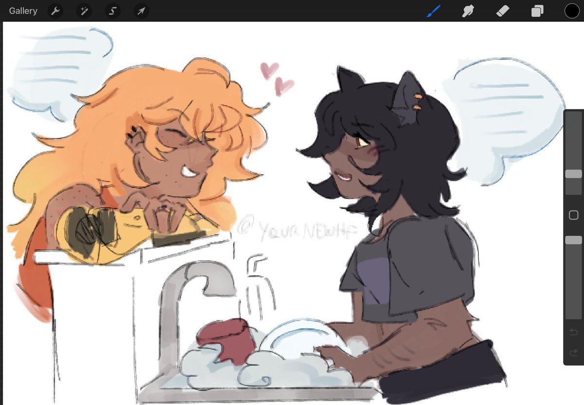 Y0urnewHF's tweet photo. stuff I never posted.... rare bumbleby art #rwby #rwbyfanart #bumbleby #whiterose https://t.co/FPWsSOvQio