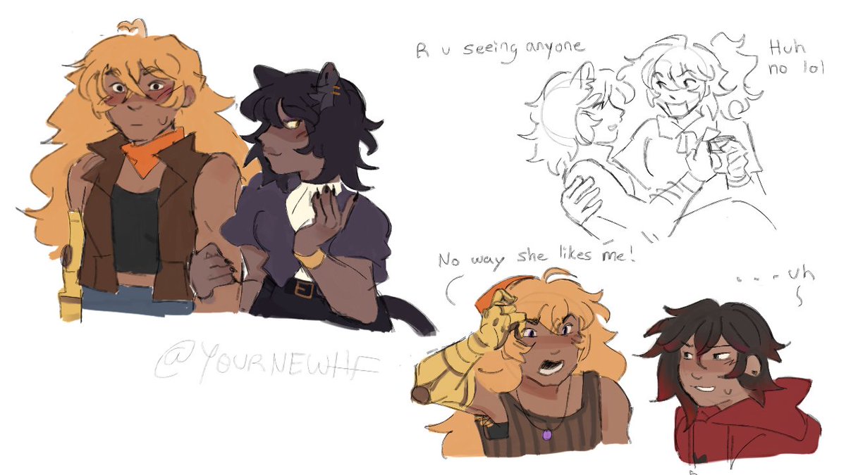 Y0urnewHF's tweet photo. stuff I never posted.... rare bumbleby art #rwby #rwbyfanart #bumbleby #whiterose https://t.co/FPWsSOvQio