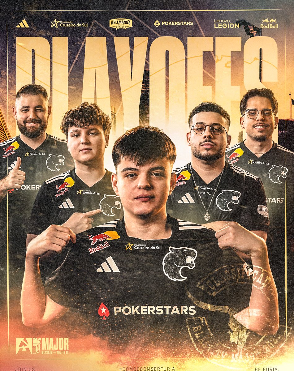FURIA (@furia) on Twitter photo CLASSIFICADOS! Após 3 anos, o Brasil retorna aos Playoffs do Major! 🇧🇷
Mirage 13-3
Train 13-5
#FURIACS 2x0 <a href="/virtuspro/">Virtus.pro</a> pra sermos o 1° time a cravar o 3—0 e chegar de maneira INVICTA ao top 8 mundial em Austin! 🇺🇸
A PANTERA TE FEZ FURIOSO 🐾
#DIADEFURIA #BLASTtvMAJOR CLASSIFICADOS! Após 3 anos, o Brasil retorna aos Playoffs do Major! 🇧🇷
Mirage 13-3
Train 13-5
#FURIACS 2x0 <a href="/virtuspro/">Virtus.pro</a> pra sermos o 1° time a cravar o 3—0 e chegar de maneira INVICTA ao top 8 mundial em Austin! 🇺🇸
A PANTERA TE FEZ FURIOSO 🐾
#DIADEFURIA #BLASTtvMAJOR