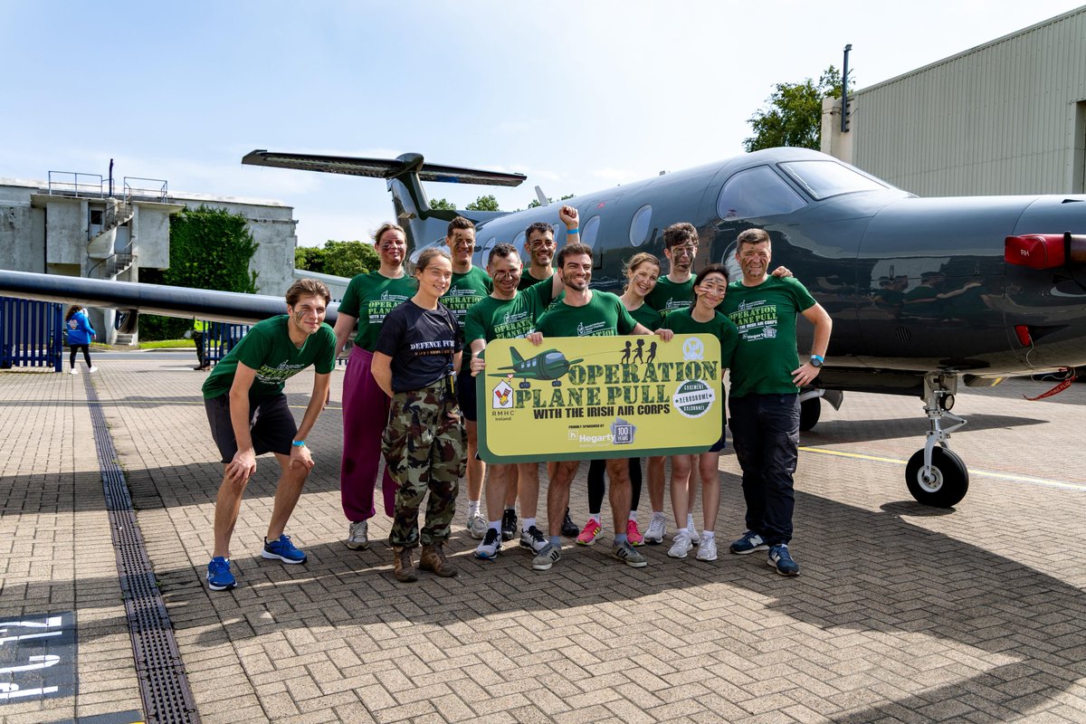 IrishAirCorps's tweet image. We were proud to host the Plane Pull fundraiser for Ronald McDonald House Charities today!💪✈️
15 teams took on running, tyre pulls, hang tough, jeep rope pulls, and finally pulled a PC-12 aircraft!
Support the event here: idonate.ie/event/RMHCIrel…
#PlanePull #RMHC #IrishAirCorps