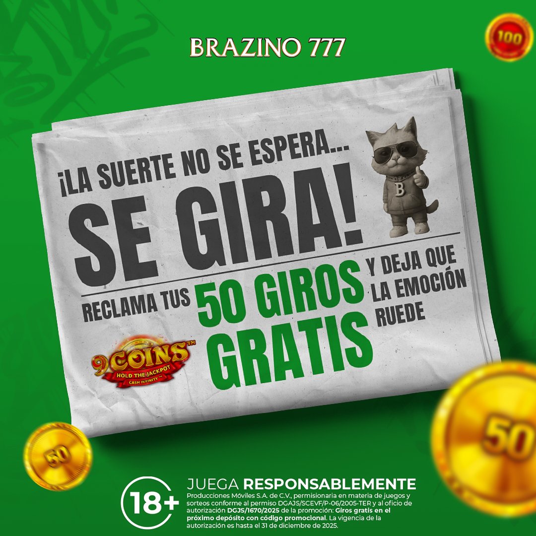 Brazino777_Mx's tweet image. 🌈 La suerte hoy te da giros gratis
🎉 Consigue 50 giros gratis para divertirte en #Brazino777 eljuegodeestaera.com/12345
📲 ¡El #código está en nuestro perfil de Threads!
¡Intenta llevarte el jackpot en 9 Coins de Wazdan! 🪙
RECLAMA TUS GIROS
#promo #girosgratis