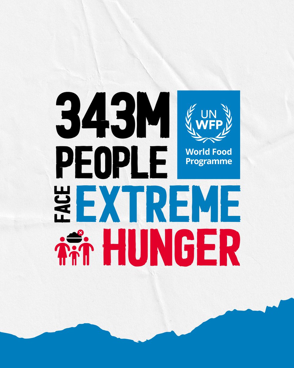 United Nations (@un) on Twitter photo In a world where 343 million people face extreme hunger, the <a href="/WFP/">World Food Programme</a>'s work has never been more important.
This isn't one crisis, it's a global emergency.
wfp.org In a world where 343 million people face extreme hunger, the <a href="/WFP/">World Food Programme</a>'s work has never been more important.
This isn't one crisis, it's a global emergency.
wfp.org