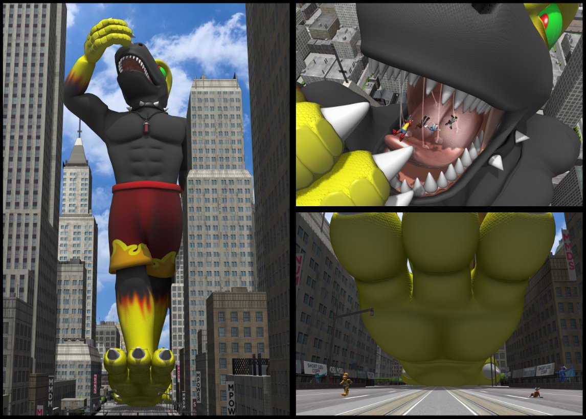 Rexo Sauros (@rexo_sauros) on Twitter photo When a giant dino is on the loose, no one is safe; you can ask these little guys here.
Some become snacks. While others will soon be a decal underfoot.
Featuring:
<a href="/Henkou_/">Small and Delicious</a>
<a href="/YusufpawFA/">Yusufpaw ๐ฒ๐ฝ๐พ</a>
<a href="/TsubakiNykohara/">Tsubaki</a>
<a href="/PGenesis29/">PhantomGenesis29</a>
<a href="/ForcastheDemon/">SB-Rose Company (Posting on Cielo Azul๐ฆ๐ฆ)</a>
<a href="/pyronlilchar/">Pyron Lil Char</a>
Wendell123 in FA
<a href="/Draxos1/">draxos.bsky.social</a> When a giant dino is on the loose, no one is safe; you can ask these little guys here.
Some become snacks. While others will soon be a decal underfoot.
Featuring:
<a href="/Henkou_/">Small and Delicious</a>
<a href="/YusufpawFA/">Yusufpaw ๐ฒ๐ฝ๐พ</a>
<a href="/TsubakiNykohara/">Tsubaki</a>
<a href="/PGenesis29/">PhantomGenesis29</a>
<a href="/ForcastheDemon/">SB-Rose Company (Posting on Cielo Azul๐ฆ๐ฆ)</a>
<a href="/pyronlilchar/">Pyron Lil Char</a>
Wendell123 in FA
<a href="/Draxos1/">draxos.bsky.social</a>