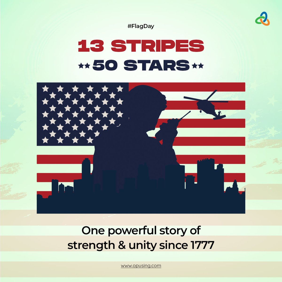 OpusingLLC's tweet image. Our flag tells the story of a country still learning, still striving. Fly it for what we’ve overcome—and for what we still believe in.

#Opusing #recruitment #hiring #talentmanagement #opusingitstaffing #staffingindustry