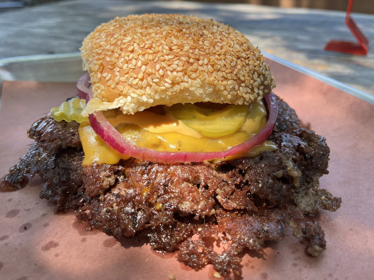 Newy Scruggs (@newyscruggs) on Twitter photo Yo <a href="/panthercitybbq/">Panther City BBQ</a> you lived up to the hype! The brisket smash burger was 💯. I could not even eat the brisket elote I was so full. Yo <a href="/panthercitybbq/">Panther City BBQ</a> you lived up to the hype! The brisket smash burger was 💯. I could not even eat the brisket elote I was so full.