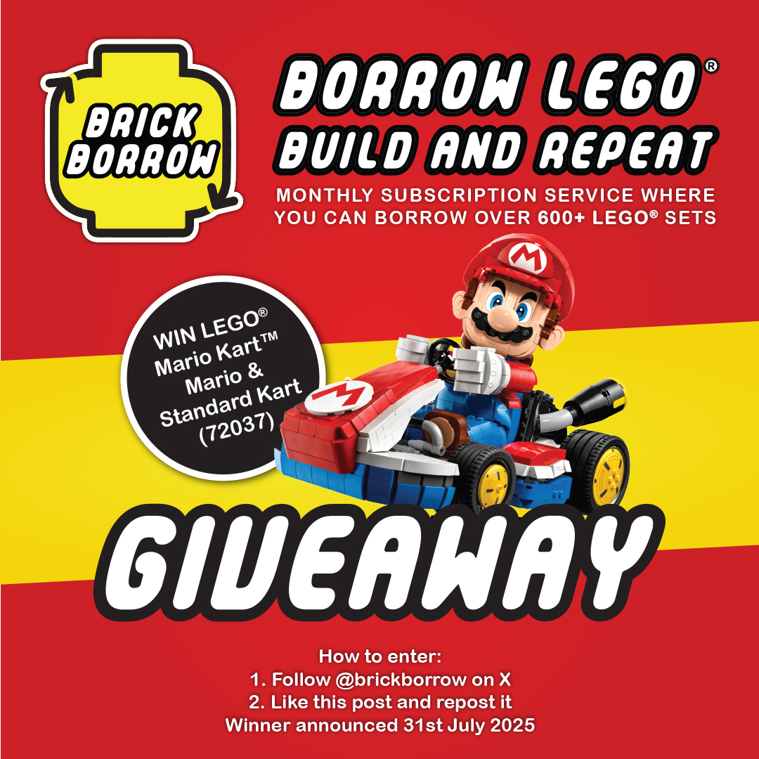 🚨 GIVEAWAY TIME! 🚨

Win the LEGO® Super Mario™ Mario Kart™ set (72037) with Brick Borrow – the UK’s top LEGO® library! 🍄⭐
To enter:

1️⃣ Follow <a href="/BrickBorrow/">Brick Borrow</a> on X
2️⃣ Like this post and repost it.

Winner announced 31 July 2025! 🏁

#LEGO #Giveaway #MarioKart #BrickBorrow
