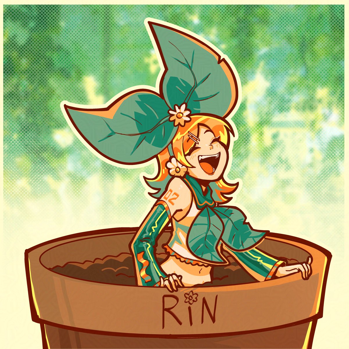 EerieElixir's tweet image. Refreshed this plant rin drawing 💦🌿so i thought id post it here also! :^)