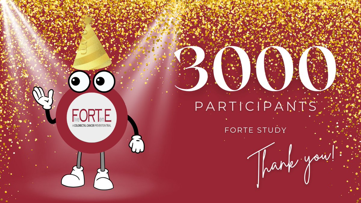 NRG Oncology (@nrgonc) on Twitter photo The FORTE Study enrolled its 3000th participant on June 12th! Your efforts in enrolling participants in NRG-CC005 have accomplished this milestone in accrual. Thank you! @Fortestudy <a href="/DuekerJeffrey/">Jeffrey M Dueker, MD, MPH</a> <a href="/rockscho/">Rocky Schoen</a> The FORTE Study enrolled its 3000th participant on June 12th! Your efforts in enrolling participants in NRG-CC005 have accomplished this milestone in accrual. Thank you! @Fortestudy <a href="/DuekerJeffrey/">Jeffrey M Dueker, MD, MPH</a> <a href="/rockscho/">Rocky Schoen</a>