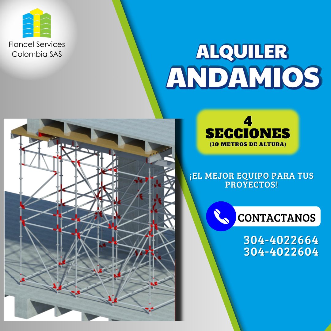 Flancel's tweet photo. 🔧🏗 ¿Trabajas en altura?
Alquila andamios certificados + EPP con Flancel.
💪 Seguro, rápido y en todo Colombia.
📲 304 402 2664 / 304 402 2604
#TrabajoEnAltura #EPP #Andamios https://t.co/vM18p2XUDT