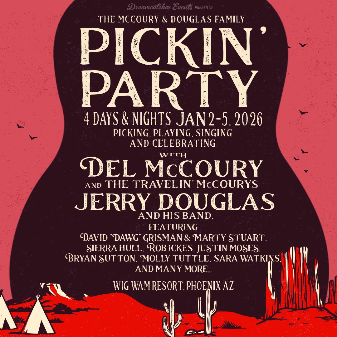 Looking forward to the McCoury &amp; Douglas Family Pickin' Party next January. What a way to start the new year! 

delmccourypickinparty.com