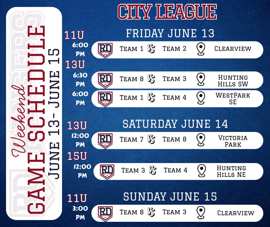 GCP and City League Games this weekend