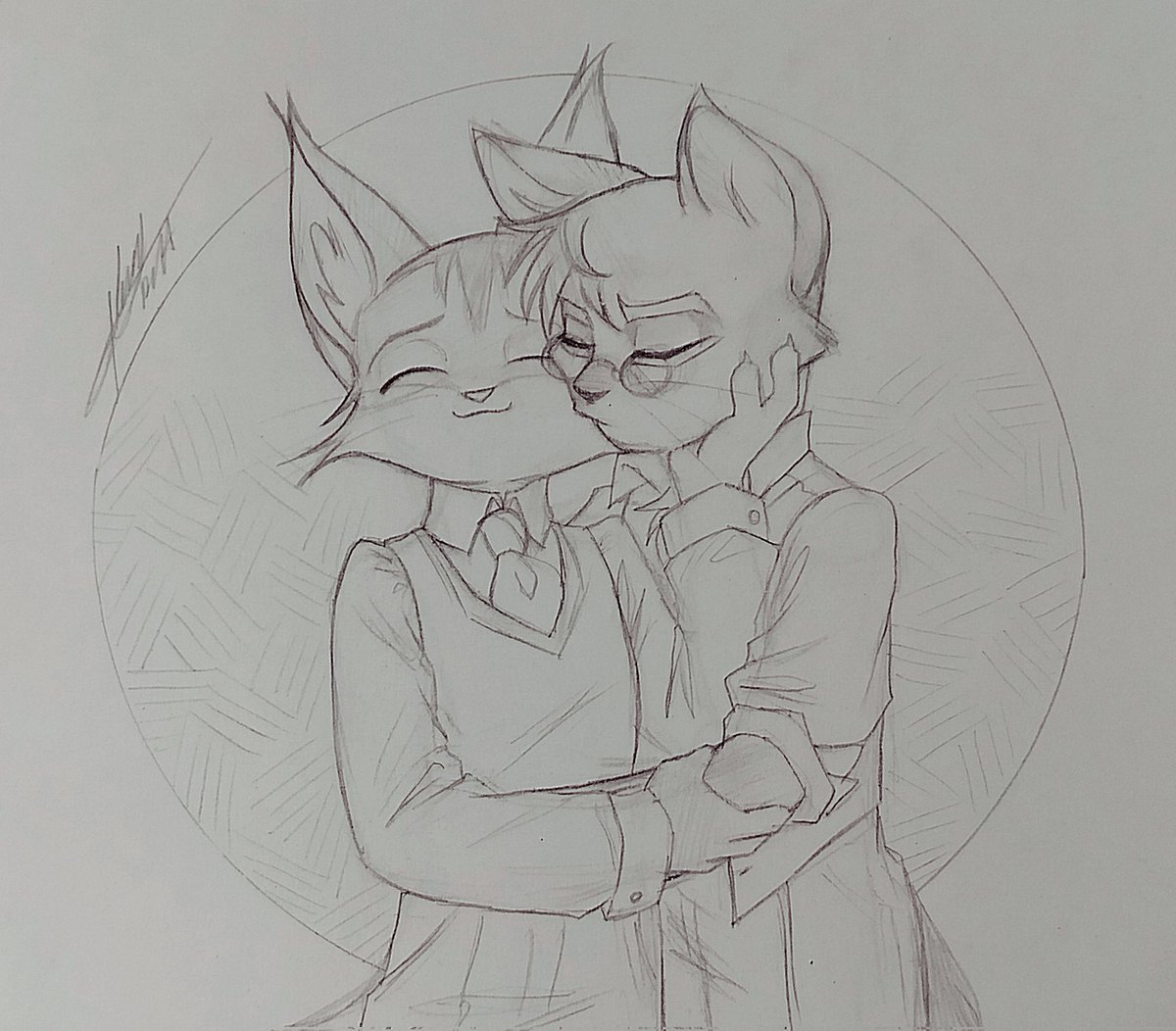 Uno de los ganadores del concurso de hacer un collage de wick 🥧💕✨😸

Dibujo para <a href="/zlatev_mario/">sth mario</a>

#lackadaisyfanart #lackadaisy #dibujotradicional  #LackadaisyCats #comisones #comision