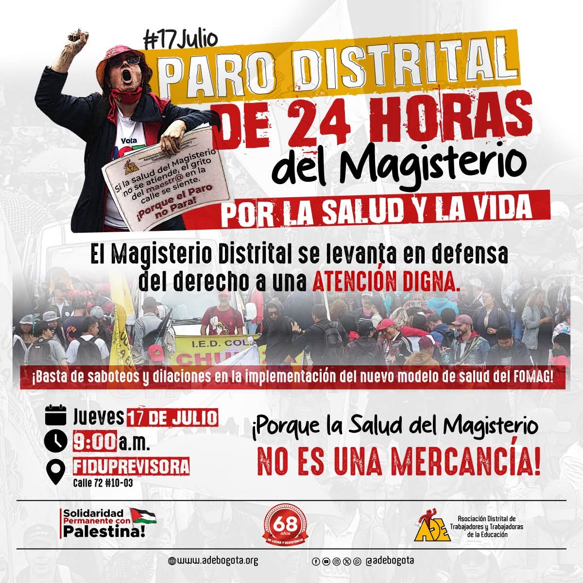 Mauricio Correa Tribín (@tribinmauricio) on Twitter photo La salud del magisterio nos da más espera ¡todos a las calles!
<a href="/fecode/">fecode</a> <a href="/cutcolombia/">Central Unitaria de Trabajadores</a> <a href="/RAULVASQUEZ2010/">RAUL VASQUEZ ARIAS</a> <a href="/miguep_fecode/">Miguel Ángel Pardo Romero</a> <a href="/CarlosRFecode/">Carlos Rivas</a> <a href="/MariaEugeniaLo/">Maria Eugenia Londoño- Fiscal FECODE</a> <a href="/fabioariascut/">Fabio Arias Giraldo</a> <a href="/Nelsonalarcon74/">El Profe Nelson Alarcón</a> <a href="/CharlyMunevar/">El profe Charly</a> <a href="/marthaalfonsob/">🇵🇸Martha Rocio Alfonso Bernal🇵🇸</a> <a href="/adebogota/">ADE 🇵🇸</a> <a href="/petrogustavo/">Gustavo Petro</a> <a href="/GA_Jaramillo/">Guillermo Jaramillo</a> <a href="/DanielRMed/">Daniel Rojas Medellin</a> <a href="/FomagOficial/">Fondo del Magisterio</a> La salud del magisterio nos da más espera ¡todos a las calles!
<a href="/fecode/">fecode</a> <a href="/cutcolombia/">Central Unitaria de Trabajadores</a> <a href="/RAULVASQUEZ2010/">RAUL VASQUEZ ARIAS</a> <a href="/miguep_fecode/">Miguel Ángel Pardo Romero</a> <a href="/CarlosRFecode/">Carlos Rivas</a> <a href="/MariaEugeniaLo/">Maria Eugenia Londoño- Fiscal FECODE</a> <a href="/fabioariascut/">Fabio Arias Giraldo</a> <a href="/Nelsonalarcon74/">El Profe Nelson Alarcón</a> <a href="/CharlyMunevar/">El profe Charly</a> <a href="/marthaalfonsob/">🇵🇸Martha Rocio Alfonso Bernal🇵🇸</a> <a href="/adebogota/">ADE 🇵🇸</a> <a href="/petrogustavo/">Gustavo Petro</a> <a href="/GA_Jaramillo/">Guillermo Jaramillo</a> <a href="/DanielRMed/">Daniel Rojas Medellin</a> <a href="/FomagOficial/">Fondo del Magisterio</a>