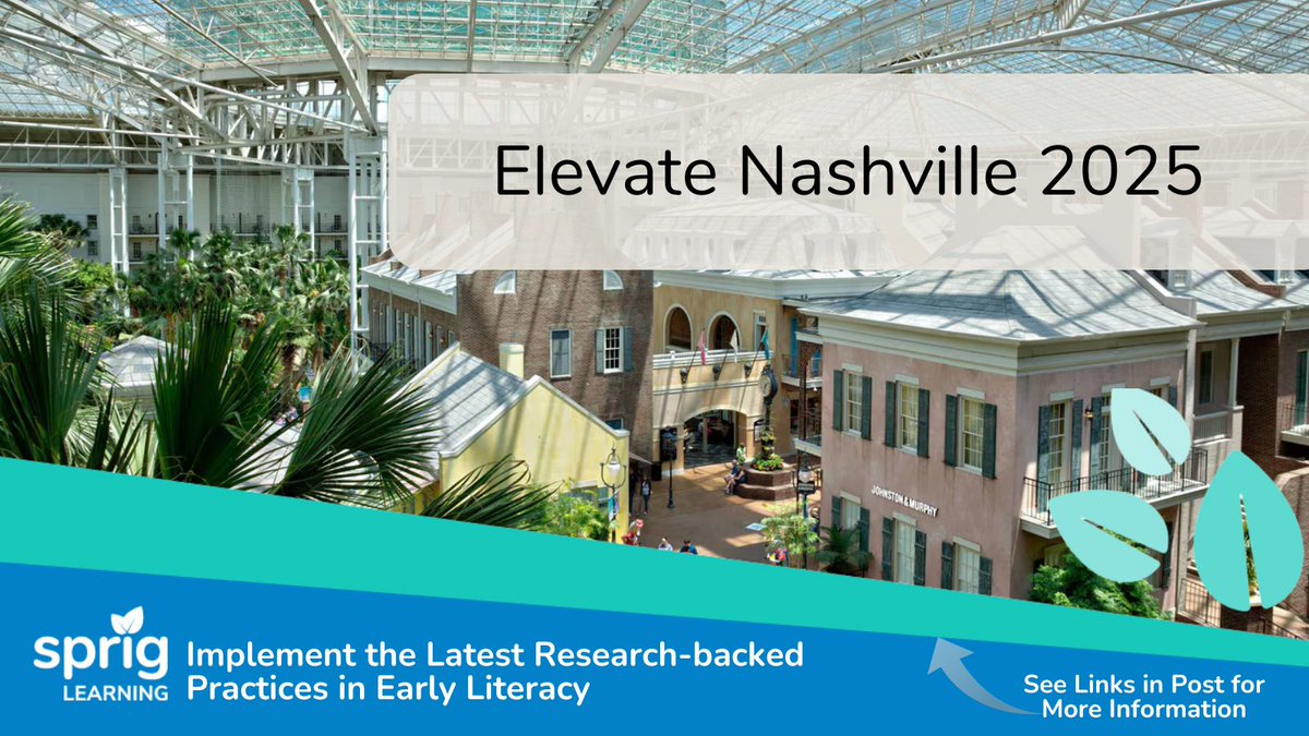 Sprig Learning (@spriglearning) on Twitter photo Elevate Nashville 2025 starts today, supporting all early childhood and elementary school professionals uplift their teaching. Explore the event> elevateyourclassroom.com/nashville2025
The schedule features innovative sessions from
<a href="/MissDeCarbo/">Miss DeCarbo</a>,<a href="/Principal_Mo/">Ashley L. Moore</a>
and many others.
#elevate #literacy Elevate Nashville 2025 starts today, supporting all early childhood and elementary school professionals uplift their teaching. Explore the event> elevateyourclassroom.com/nashville2025
The schedule features innovative sessions from
<a href="/MissDeCarbo/">Miss DeCarbo</a>,<a href="/Principal_Mo/">Ashley L. Moore</a>
and many others.
#elevate #literacy