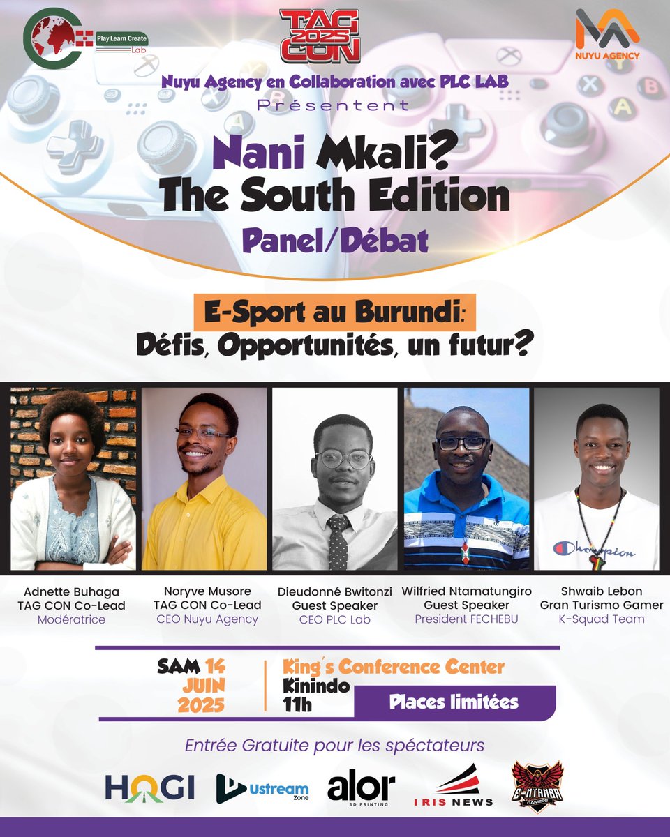 Bwitonzi1er's tweet photo. Demain, nous ouvrons la discussion sur un univers en pleine ascension : l’e-sport au #Burundi 🎮
Défis à relever, opportunités à saisir, un avenir à construire ensemble.
Fier de faire partie des voix qui tracent cette voie !
#EsportBurundi #DigitalYouth #PlayLearnCreate https://t.co/JvGGKtKG7w